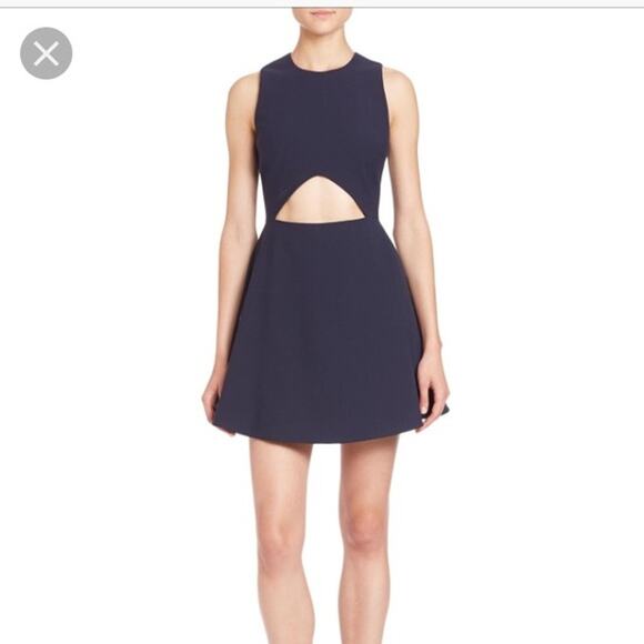 Elizabeth and James Size 4 Navy Blue Abella Cut Out Fit and Flare Dress Cocktail - Picture 11 of 11